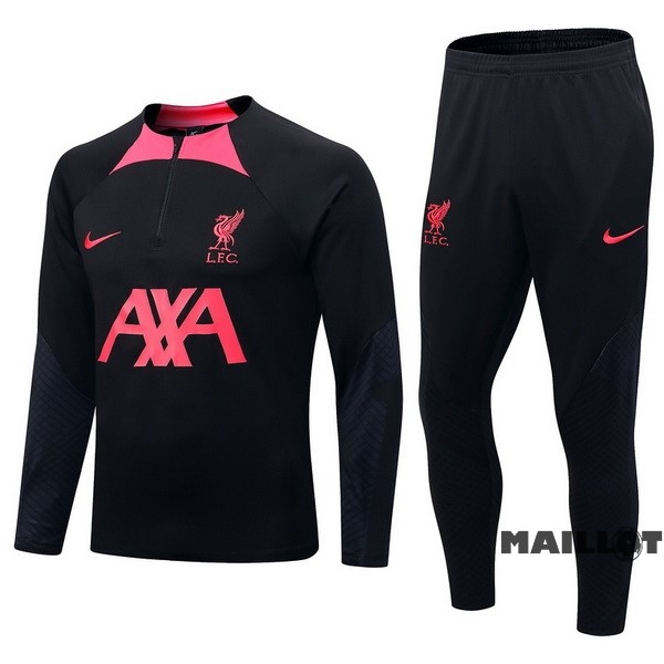 Foot Maillot Pas Cher Survêtements Liverpool Enfant 2022 2023 Noir Rose