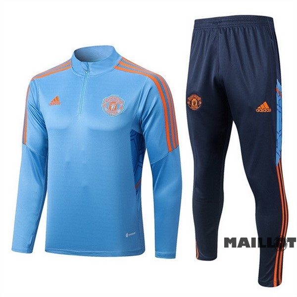 Foot Maillot Pas Cher Survêtements Manchester United 2022 2023 Bleu