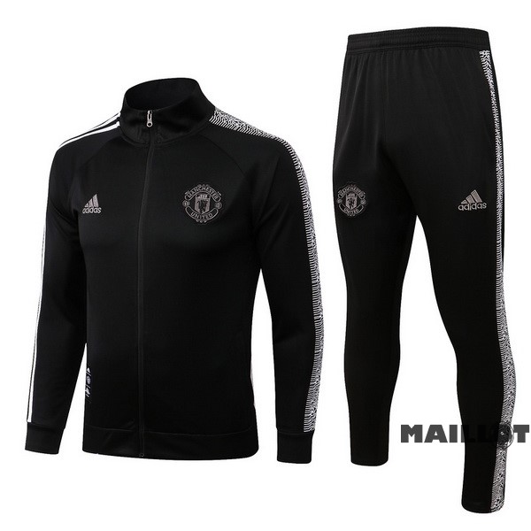 Foot Maillot Pas Cher Survêtements Manchester United 2022 2023 Noir Gris