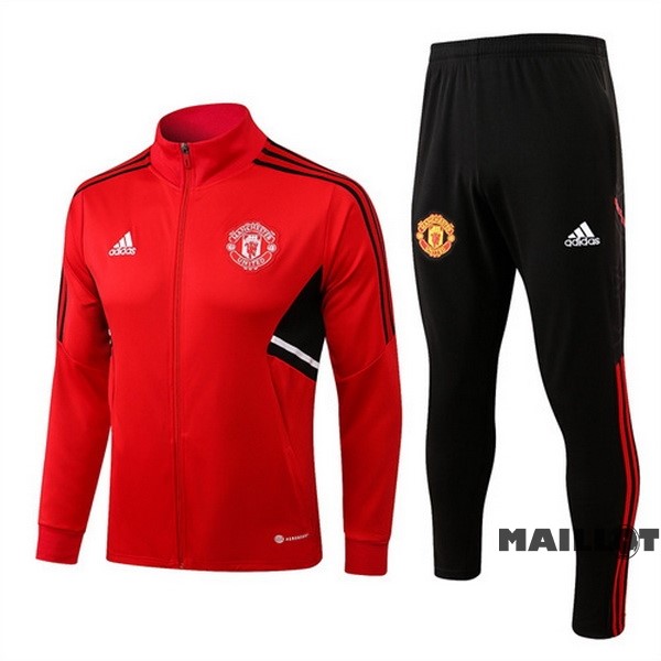 Foot Maillot Pas Cher Survêtements Manchester United 2022 2023 Rouge Noir