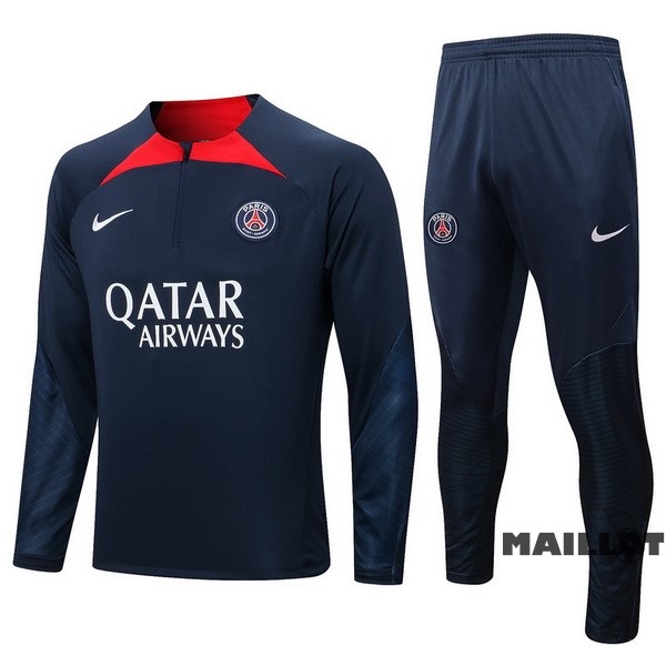 Foot Maillot Pas Cher Survêtements Paris Saint Germain 2022 2023 Bleu Marine Rouge