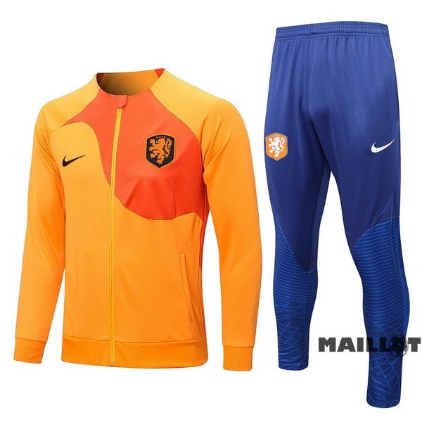 Foot Maillot Pas Cher Survêtements Pays Bas 2022 Orange Bleu