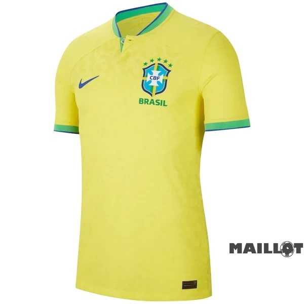 Foot Maillot Pas Cher Thailande Domicile Joueurs Maillot Brésil 2022 Jaune