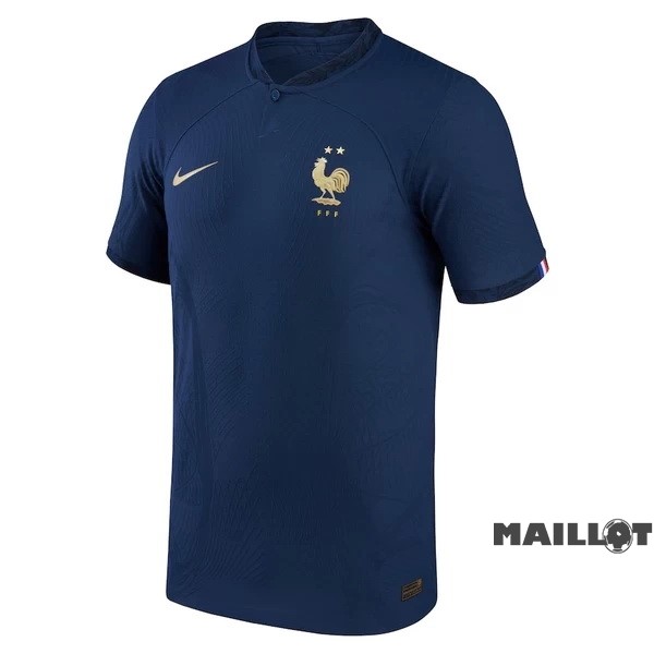 Foot Maillot Pas Cher Thailande Domicile Joueurs Maillot France 2022 Bleu