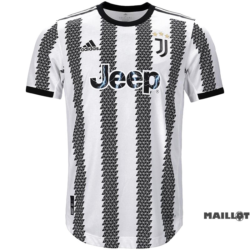 Foot Maillot Pas Cher Thailande Domicile Joueurs Maillot Juventus 2022 2023 Blanc Noir