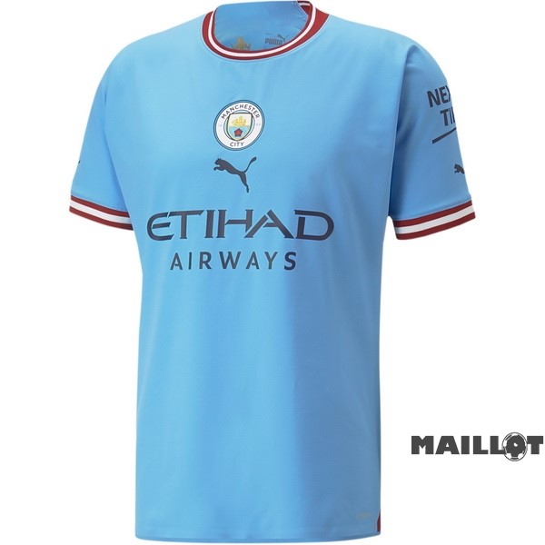 Foot Maillot Pas Cher Thailande Domicile Joueurs Maillot Manchester City 2022 2023 Bleu