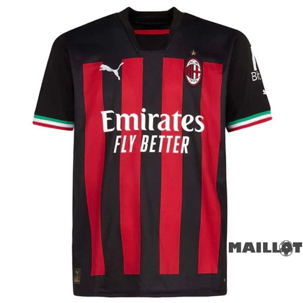 Foot Maillot Pas Cher Thailande Domicile Maillot AC Milan 2022 2023 Rouge