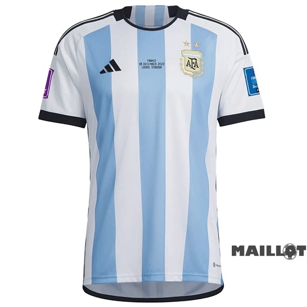 Foot Maillot Pas Cher Thailande Domicile Maillot Argentine Finales 2022 Bleu Blanc