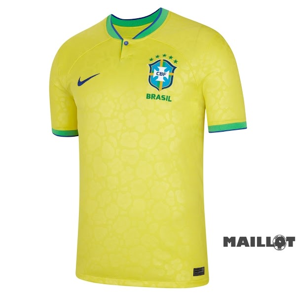 Foot Maillot Pas Cher Thailande Domicile Maillot Brésil 2022 Jaune