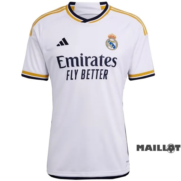 Foot Maillot Pas Cher Thailande Domicile Maillot Real Madrid 2023 2024 Blanc