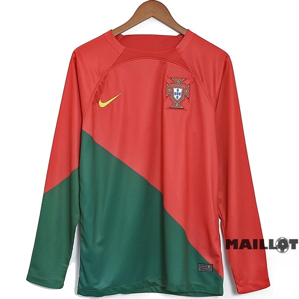 Foot Maillot Pas Cher Thailande Domicile Manches Longues Portugal 2022 Rouge