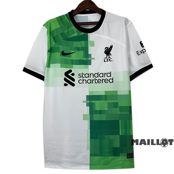 Foot Maillot Pas Cher Thailande Exterieur Concept Maillot Liverpool 2023 2024 Vert I Blanc