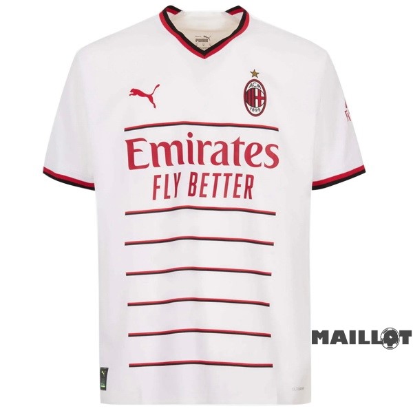 Foot Maillot Pas Cher Thailande Exterieur Maillot AC Milan 2022 2023 Blanc