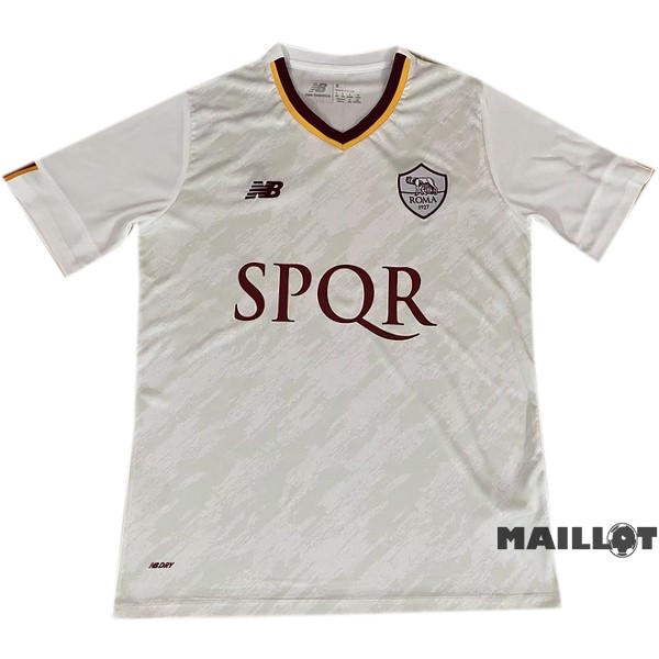 Foot Maillot Pas Cher Thailande Exterieur Maillot As Roma 2022 2023 I Blanc