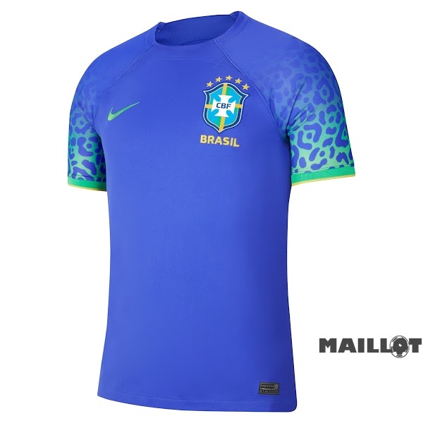 Foot Maillot Pas Cher Thailande Exterieur Maillot Brésil 2022 Bleu