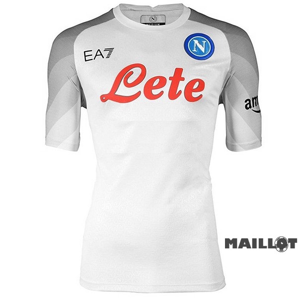 Foot Maillot Pas Cher Thailande Exterieur Maillot Napoli 2022 2023 Blanc Gris