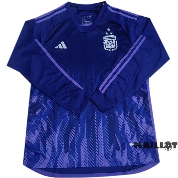 Foot Maillot Pas Cher Thailande Exterieur Manches Longues Argentine 3 Stars 2022 Purpura