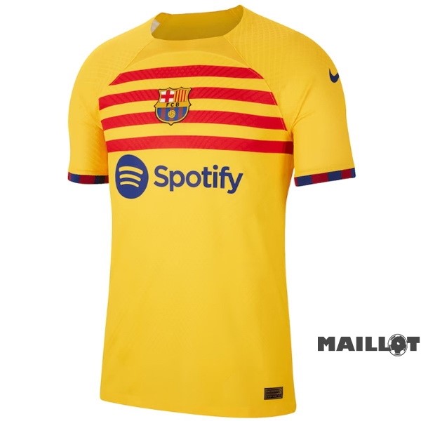 Foot Maillot Pas Cher Thailande Fourth Joueurs Maillot Barcelona 2022 2023 Jaune