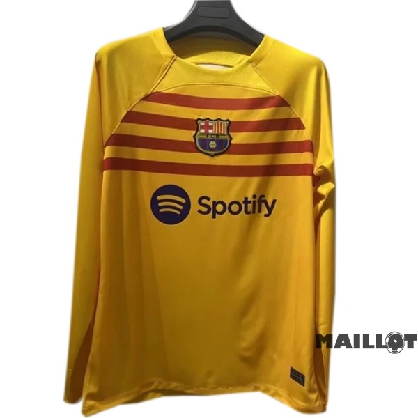 Foot Maillot Pas Cher Thailande Fourth Manches Longues Barcelona 2022 2023 Jaune