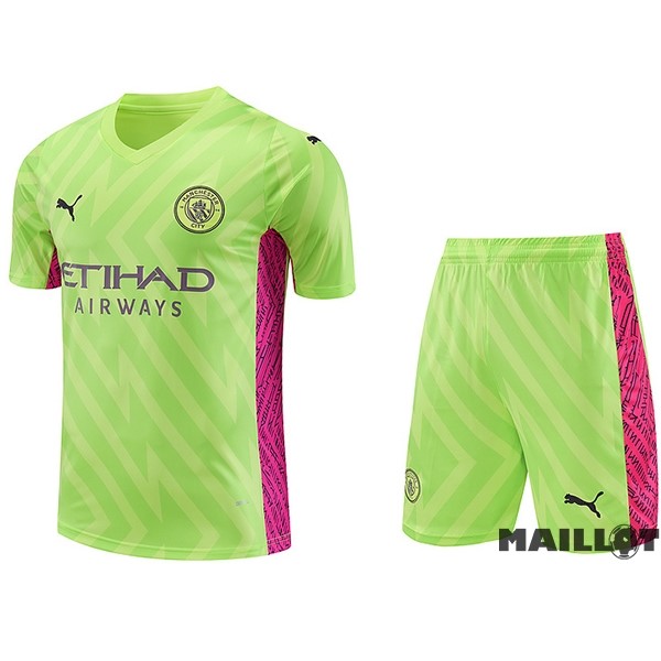 Foot Maillot Pas Cher Thailande Gardien Conjunto De Homme Manchester City 2023 2024 Jaune