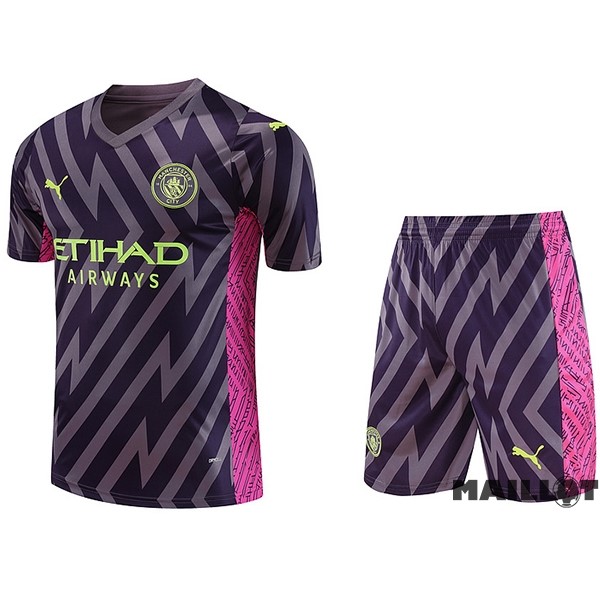 Foot Maillot Pas Cher Thailande Gardien Conjunto De Homme Manchester City 2023 2024 Purpura