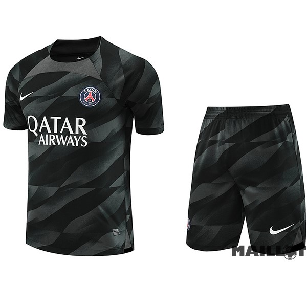 Foot Maillot Pas Cher Thailande Gardien Conjunto De Homme Paris Saint Germain 2023 2024 Noir