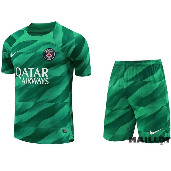 Foot Maillot Pas Cher Thailande Gardien Conjunto De Homme Paris Saint Germain 2023 2024 Vert