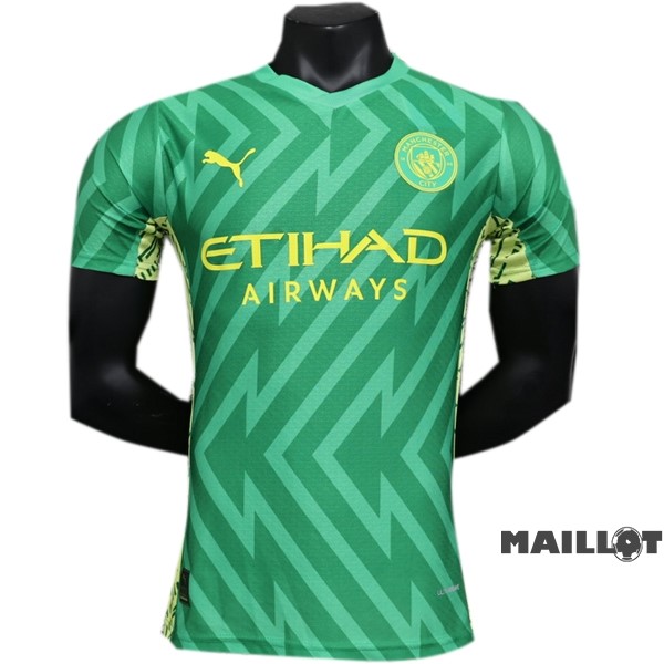 Foot Maillot Pas Cher Thailande Gardien Joueurs Maillot Manchester City 2023 2024 Vert