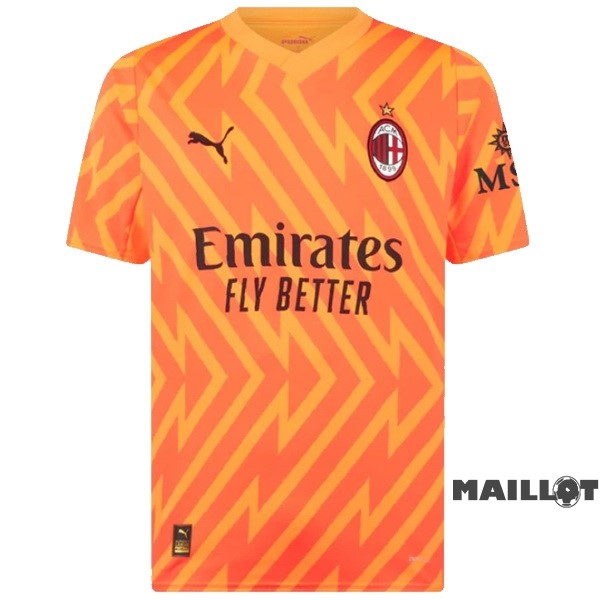 Foot Maillot Pas Cher Thailande Gardien Maillot AC Milan 2023 2024 Orange