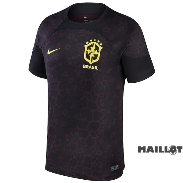 Foot Maillot Pas Cher Thailande Gardien Maillot Brésil 2022 Noir