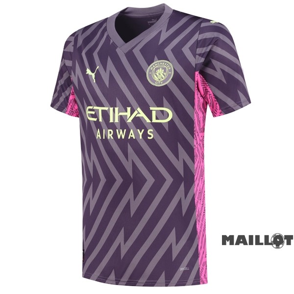 Foot Maillot Pas Cher Thailande Gardien Maillot Manchester City 2023 2024 Purpura