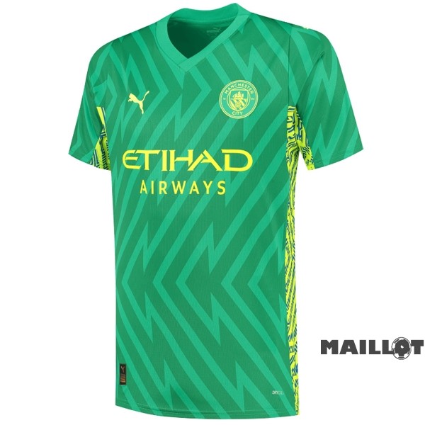 Foot Maillot Pas Cher Thailande Gardien Maillot Manchester City 2023 2024 Vert