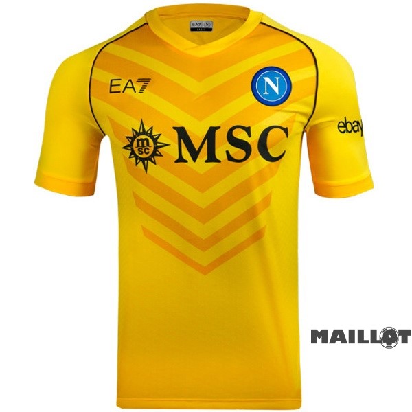 Foot Maillot Pas Cher Thailande Gardien Maillot Napoli 2023 2024 Jaune