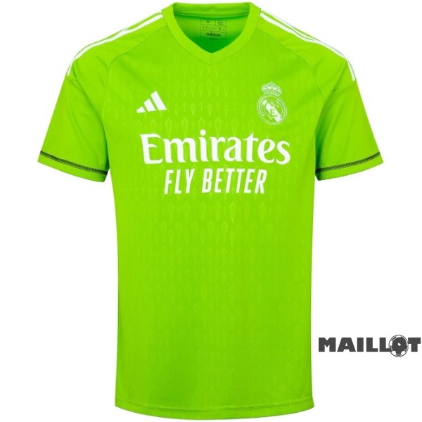 Foot Maillot Pas Cher Thailande Gardien Maillot Real Madrid 2023 2024 Vert