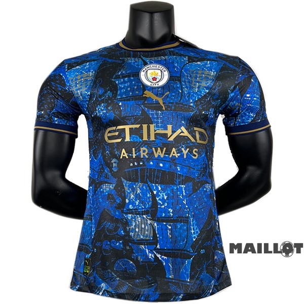 Foot Maillot Pas Cher Thailande Joueurs Spécial Maillot Manchester City 2023 2024 Bleu Marine