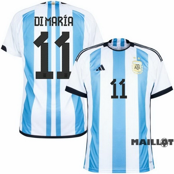 Foot Maillot Pas Cher Thailande NO.11 Di María Domicile Maillot Argentine 2022 Bleu