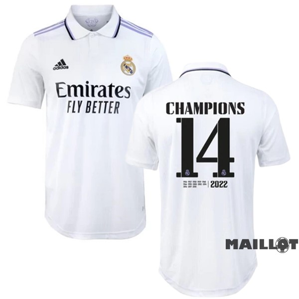 Foot Maillot Pas Cher Thailande NO.14 Champions Domicile Joueurs Maillot Real Madrid 2022 2023 Blanc