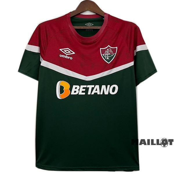Foot Maillot Pas Cher Thailande Pré match Maillot Fluminense 2022 2023 Rouge Vert