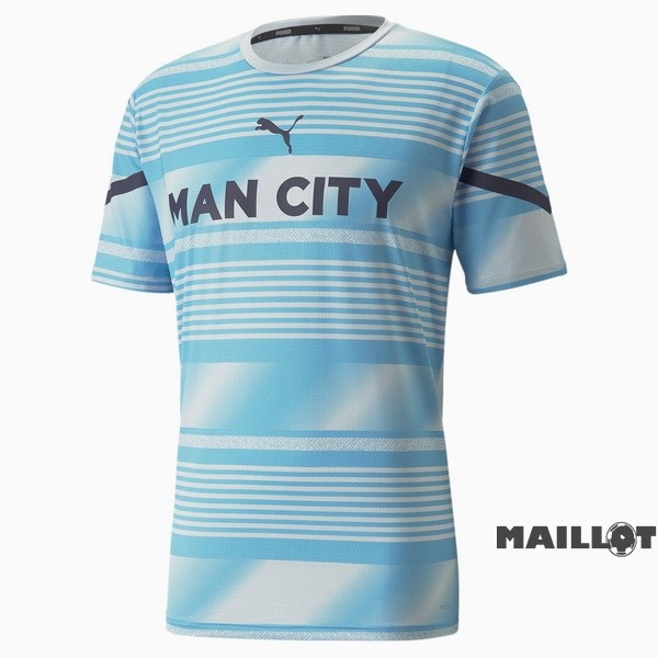 Foot Maillot Pas Cher Thailande Pré match Maillot Manchester City 2022 2023 Bleu