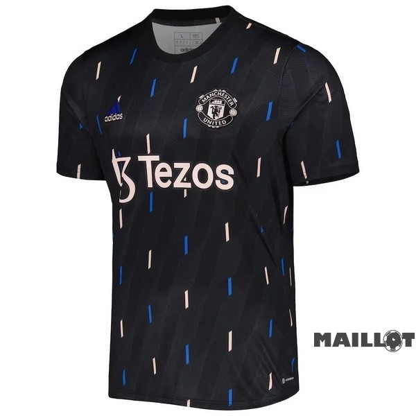 Foot Maillot Pas Cher Thailande Pré match Maillot Manchester United 2022 2023 Noir