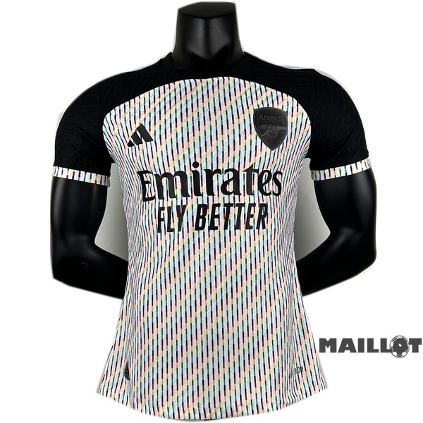 Foot Maillot Pas Cher Thailande Spécial Joueurs Maillot Arsenal 2023 2024 Blanc Noir