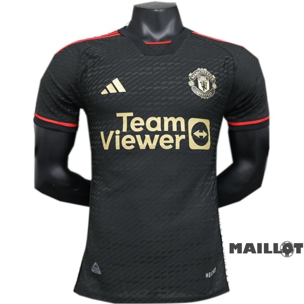 Foot Maillot Pas Cher Thailande Spécial Joueurs Maillot Manchester United 2023 2024 I Noir