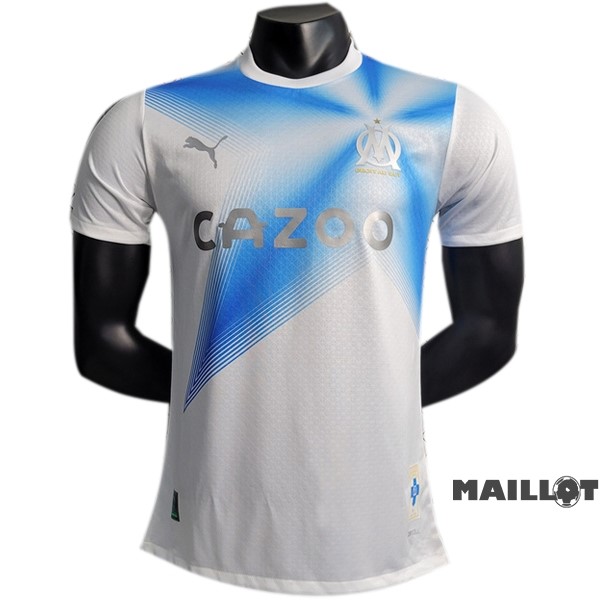 Foot Maillot Pas Cher Thailande Spécial Joueurs Maillot Marsella 2023 2024 Blanc Bleu