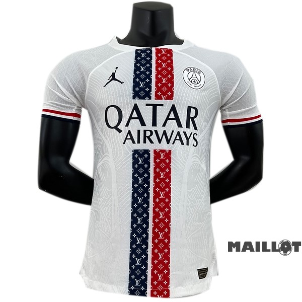 Foot Maillot Pas Cher Thailande Spécial Joueurs Maillot Paris Saint Germain 2023 2024 Blanc Rouge