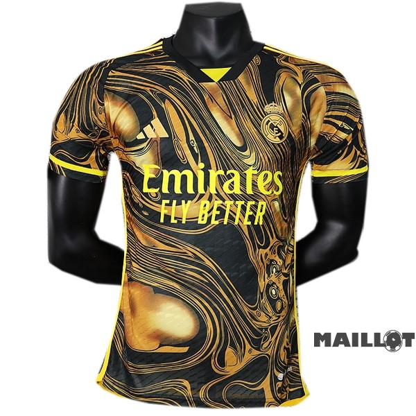 Foot Maillot Pas Cher Thailande Spécial Joueurs Maillot Real Madrid 2023 2024 Jaune