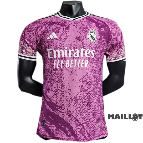 Foot Maillot Pas Cher Thailande Spécial Joueurs Maillot Real Madrid 2023 2024 Rose Purpura