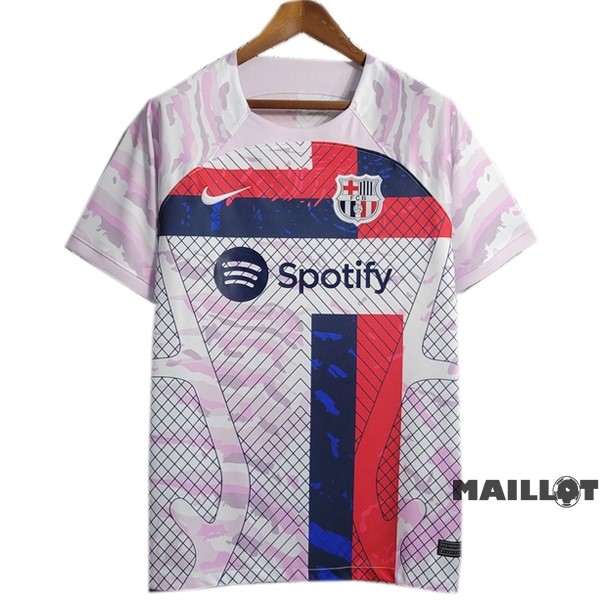 Foot Maillot Pas Cher Thailande Spécial Maillot Barcelona 2023 2024 Blanc Rouge