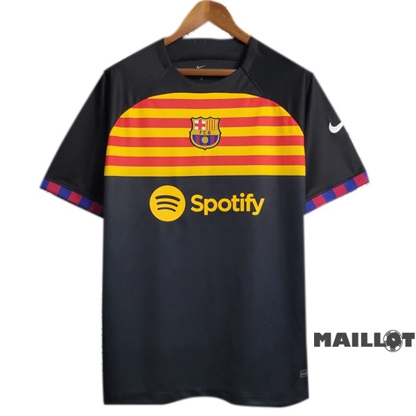 Foot Maillot Pas Cher Thailande Spécial Maillot Barcelona 2023 2024 Noir II Jaune