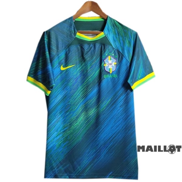 Foot Maillot Pas Cher Thailande Spécial Maillot Brésil 2022 Bleu Vert