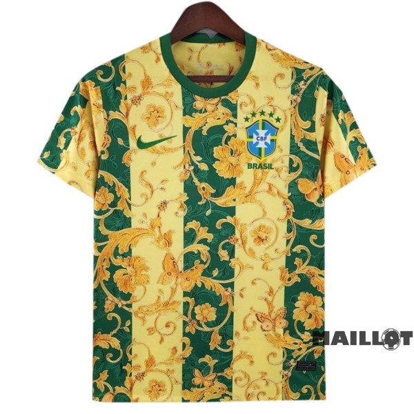 Foot Maillot Pas Cher Thailande Spécial Maillot Brésil 2022 Jaune Vert